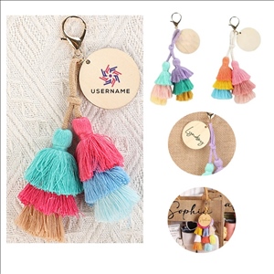 Tassel Bohemian Keychain Backpack Pendant